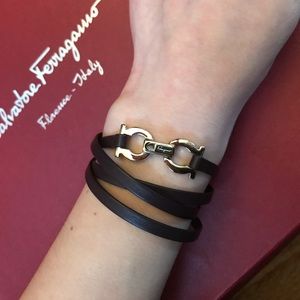 Salvatore Ferragamo Women’s Brown Leather Bracelet
